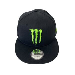 Monster Energy Drink New Era 9Fifty Hat Black Green Mens Snapback Adjustable Cap
